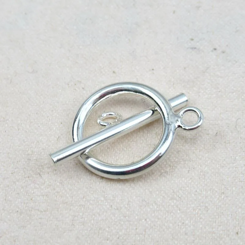 1Set Solid 925 Sterling Silver OT Clasp 8-12mm DIY Handmade Connector Accessories Necklace Bracelet Pearl Chain Making - view 5