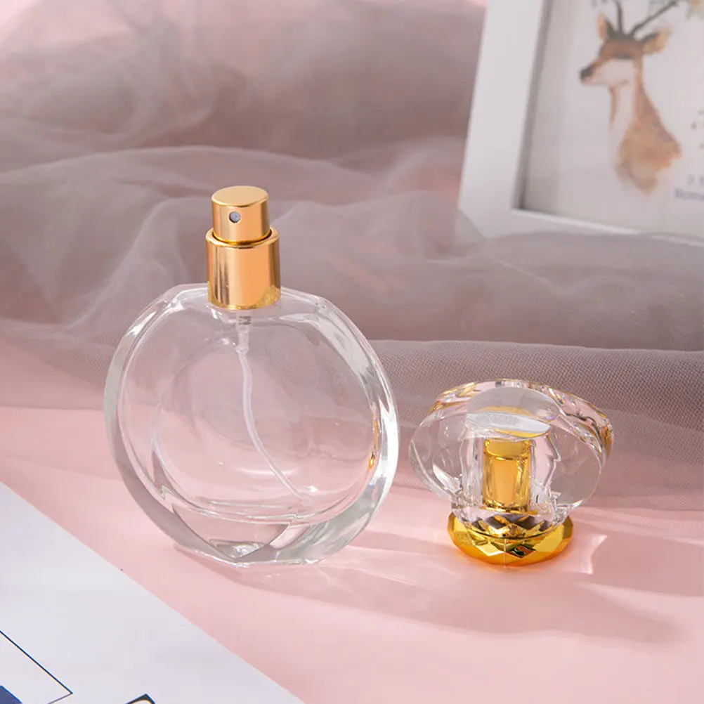Empty Glass Perfume Bottle Stylish Exquisite Atomizer Spray Bottle for Travel Makeup Refillable Subpackaging Fragrance Container
