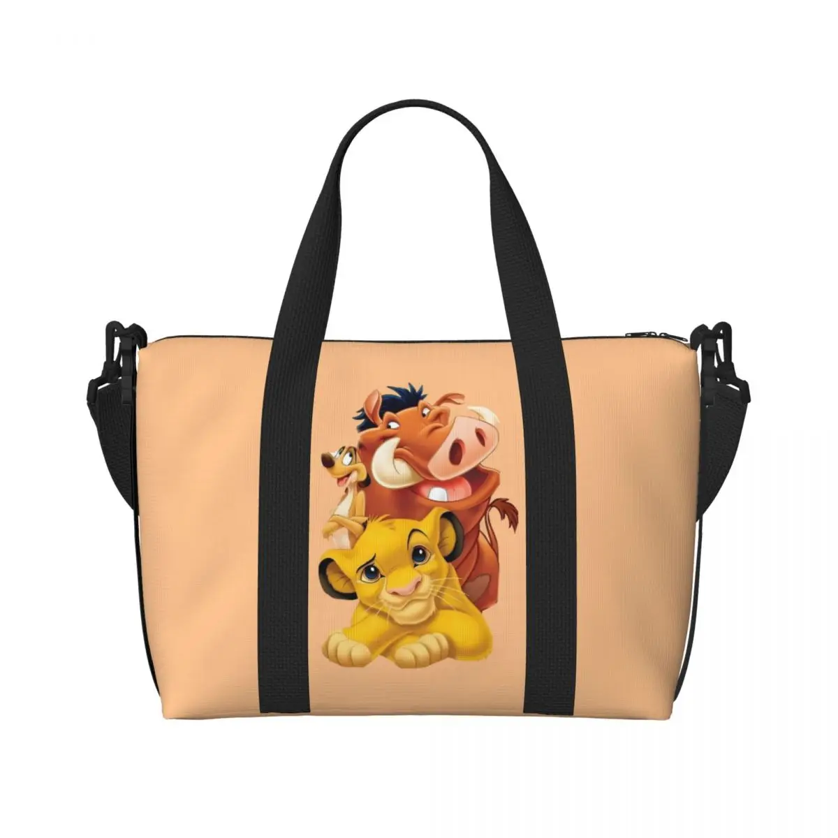 

Пляжная большая сумка «Король Лев» на заказ для женщин, очень большие сумки для ручной клади в тренажерном зале, дорожные сумки для покупок