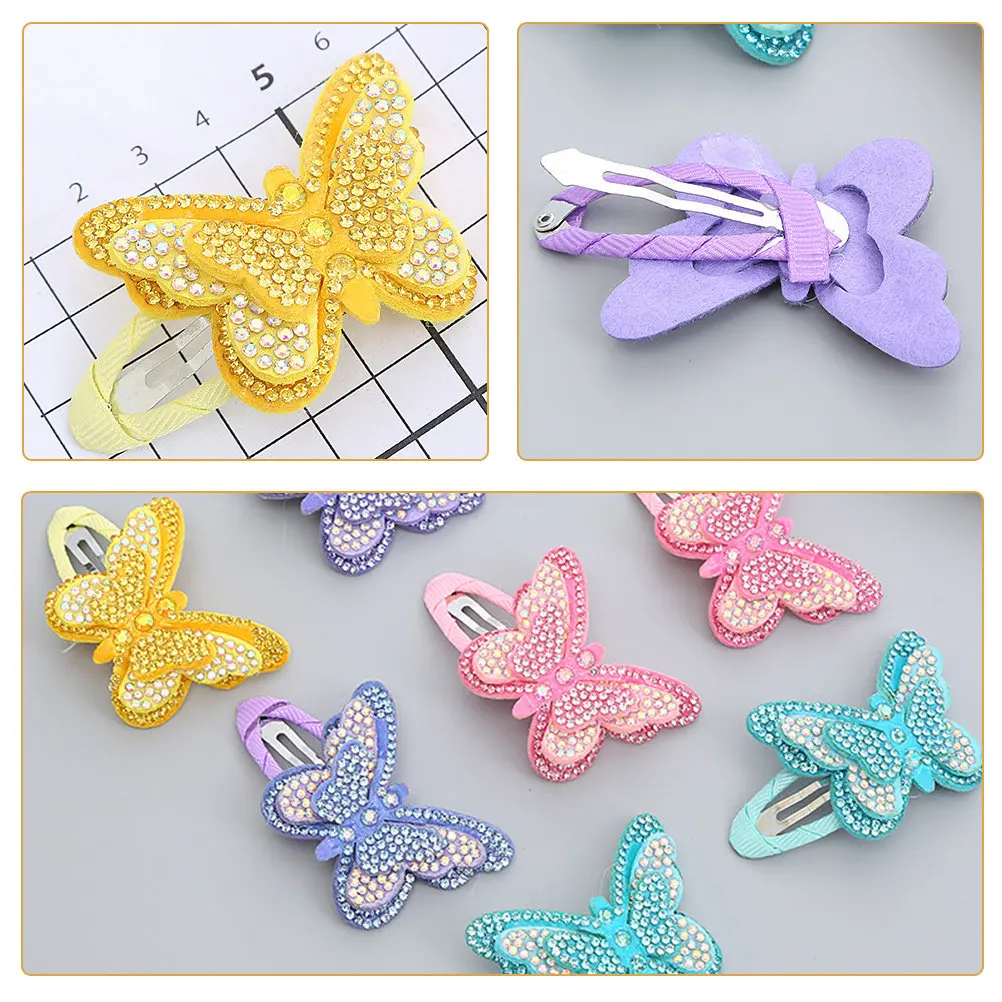 

8Pcs Butterfly Hair Clips Small Snap Hairpins Lightweight Cute Hair Accessories for Girls Kids Weddings Proms Special Occasions