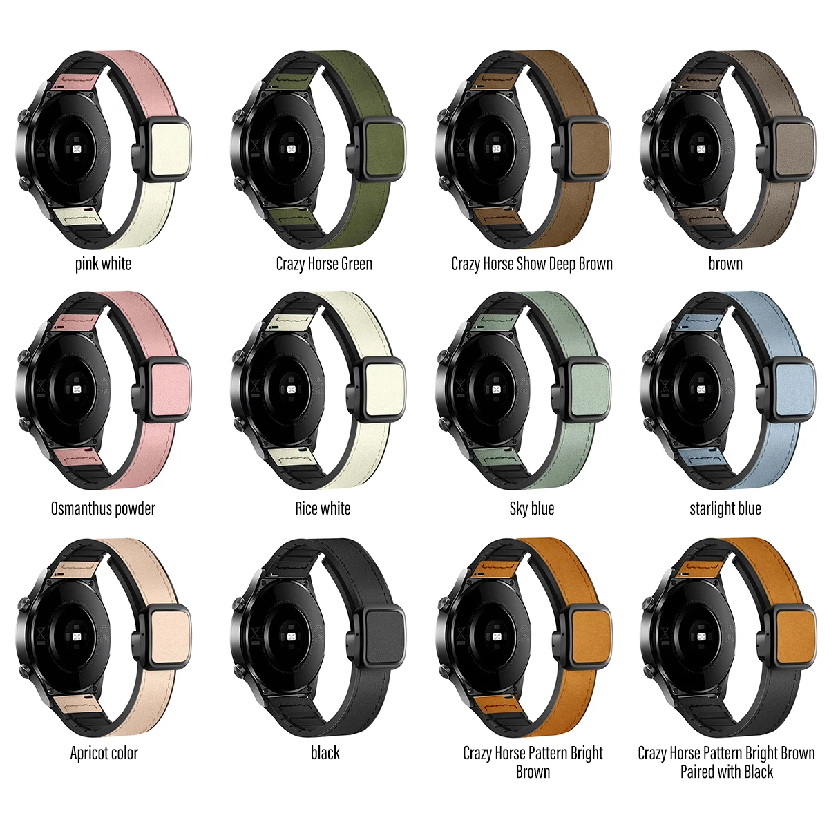 20mm 22mm Leder Silikon Armband Für Huawei Uhr GT5 GT 5 Pro 46mm Smart Uhr Band Huawei GT 4 3 2 GT3 Pro 46mm Uhr Armband – Detail 10