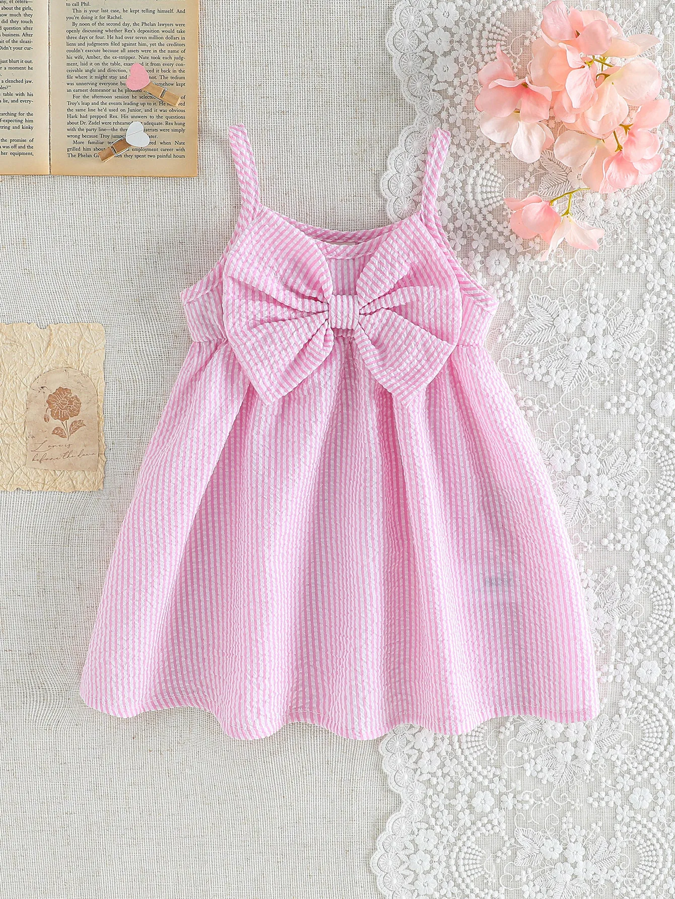 Summer Newborn Baby Girl Pink Sleeveless Dress. Soft and Comfortable Fabric, Perfect for Summer Outings and Photoshoots.
