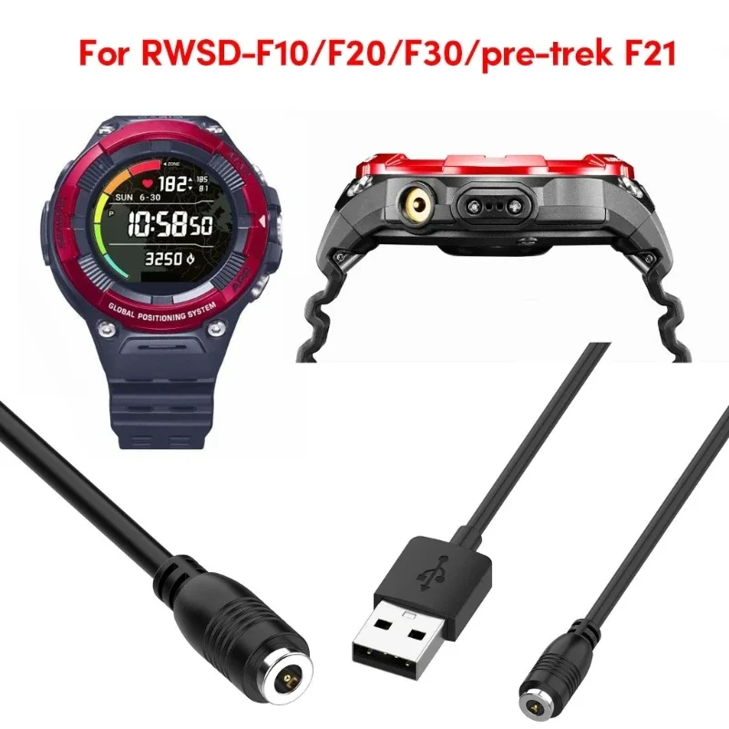 Cavo di ricarica rapida USB magnetico cavo adattatore di alimentazione della stazione di ricarica dell'orologio per WSDF10 F20 F30 Pro-TrekF21