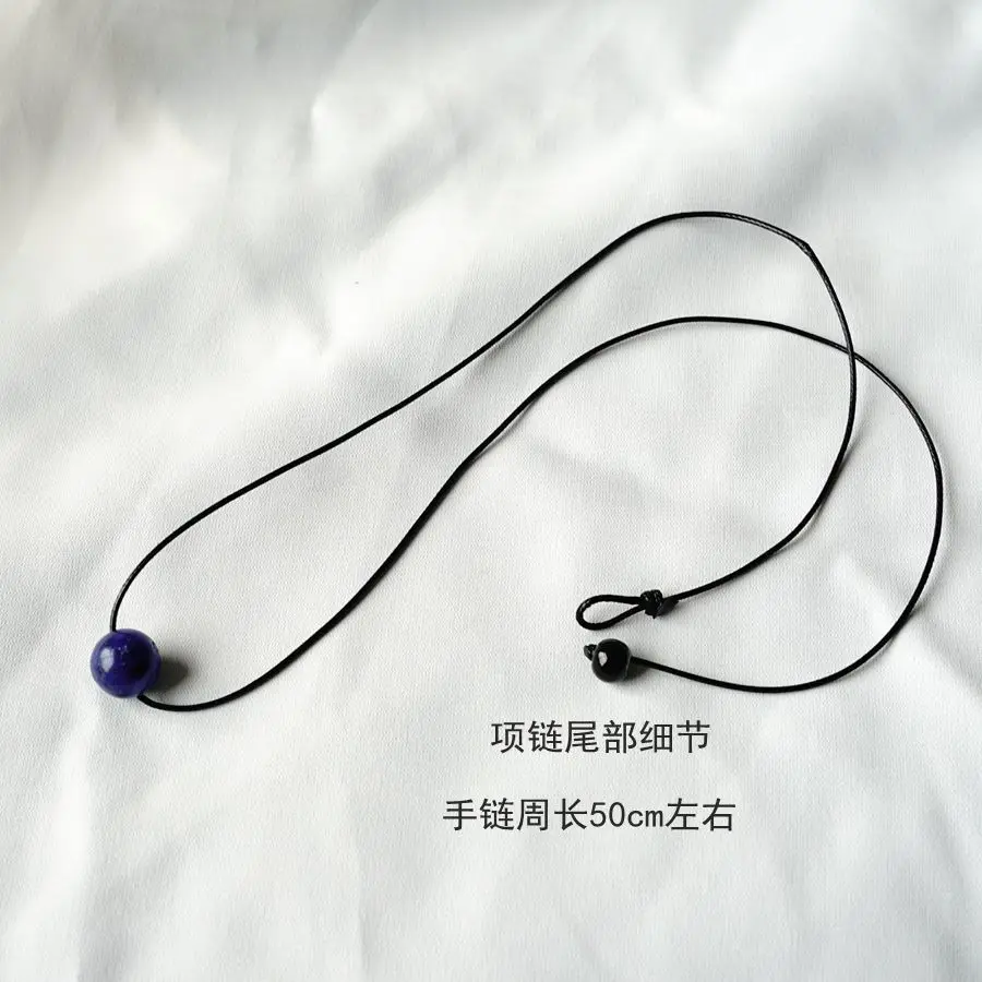 The Zodiac Necklace Contracted Students Natural Stone Clavicle Chain Necklace  Natural Stone Beads Accessories #YXX01