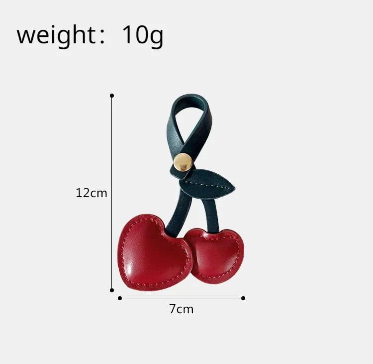 سلاسل مفاتيح لطيفة ثلاثية الأبعاد على شكل قلب الخوخ للنساء ، سلاسل مفاتيح حمراء ووردية ، سلاسل مفاتيح سيارة الكرز ، قلادة حقيبة متعددة الاستخدامات ، جديدة