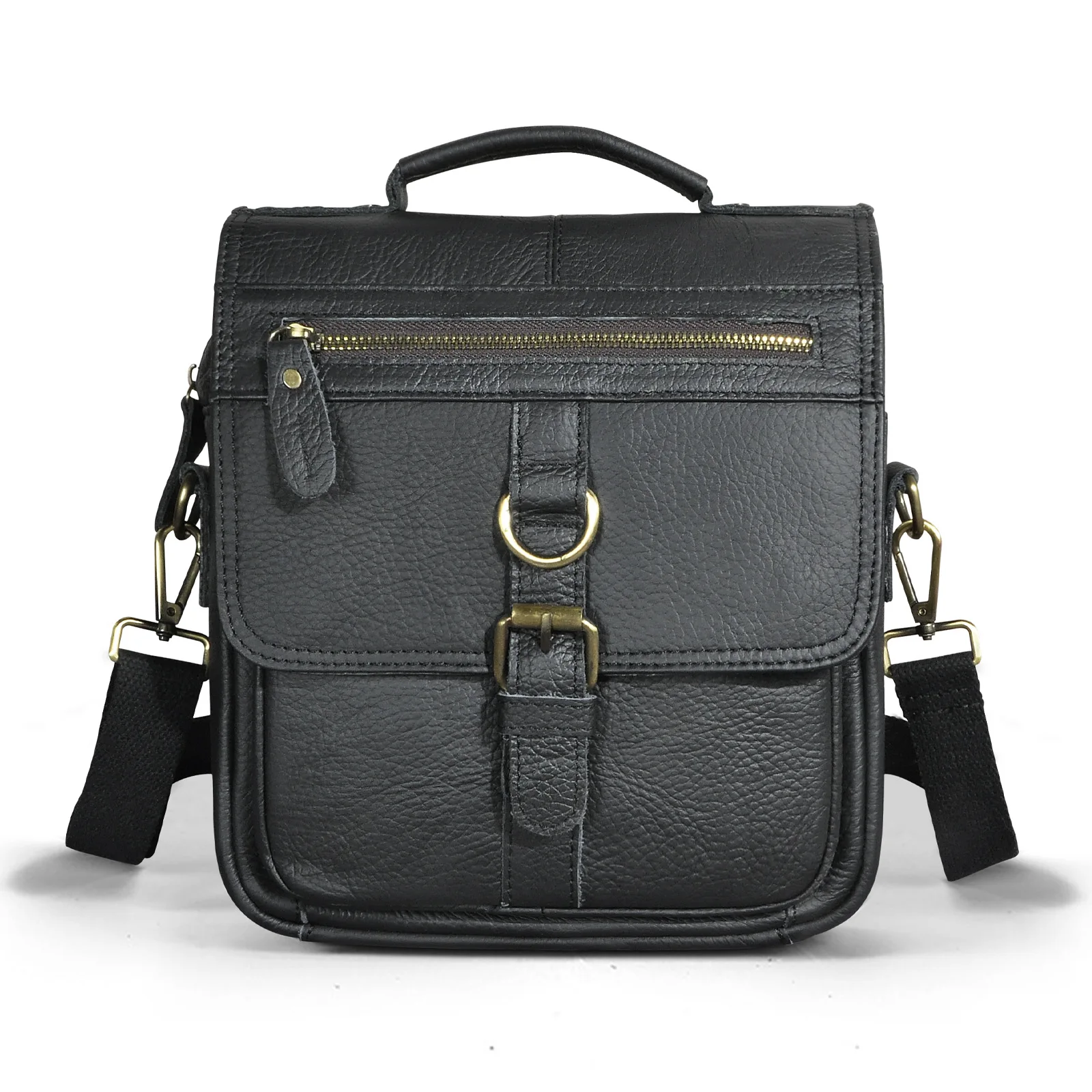 

Black Man Genuine Leather Crossbody Bag Small Cow Leather Satchel Male 2025 New Shoulder or Sling Bag