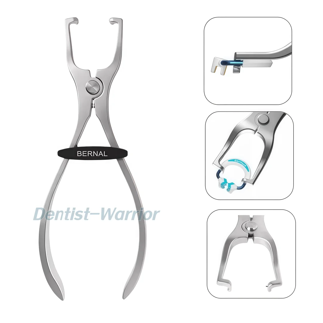 1-10Pcs Dental Matrix Ring Forceps Placement Strong Plier Separator Clamping Rings Tool