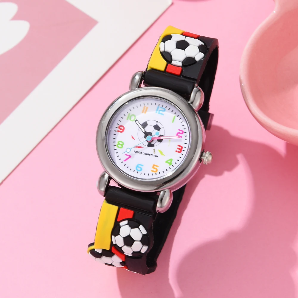 1PC Kids Watches Cartoon Watches Pink Silicone Quartz Wristwatch Birthday Gift Girl Boy Children Study Time Girl Watch Reloj