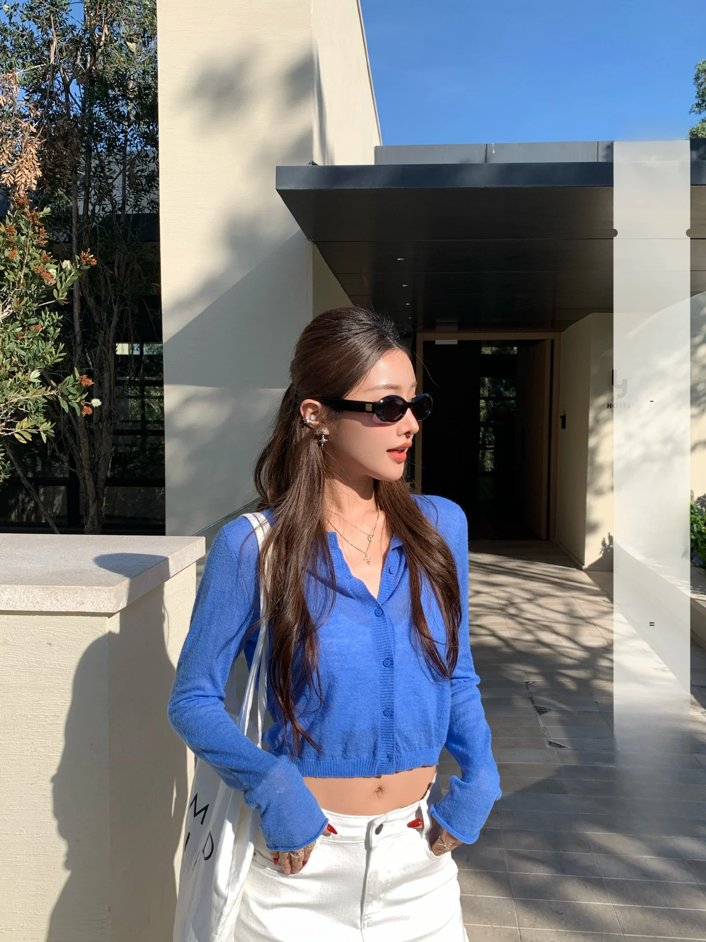 

Женский вязаный кардиган из смесовой шерсти альпаки, весна 2026, новинка, защита от солнца, свитер для кондиционированных помещений, с длинными рукавами, на пуговицах