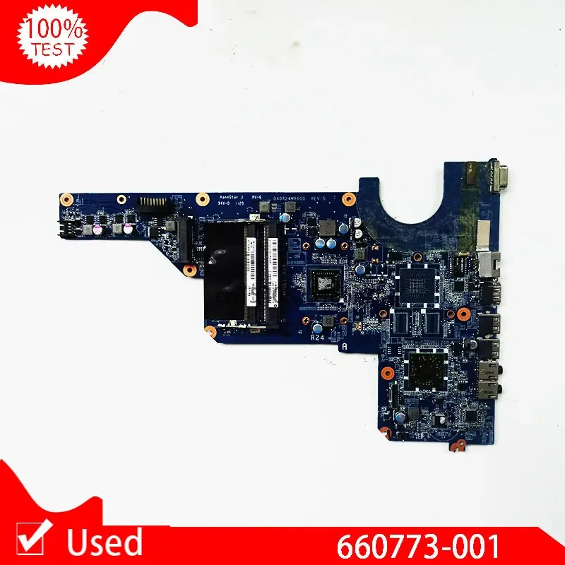 Used 660773-001 For HP PAVILION G4 G6 G7 G4-1000 G6-1000 G7-1000 NOTEBOOK R24 Laptop Motherboard DA0R24MB6G0 DDR3 UMA E450