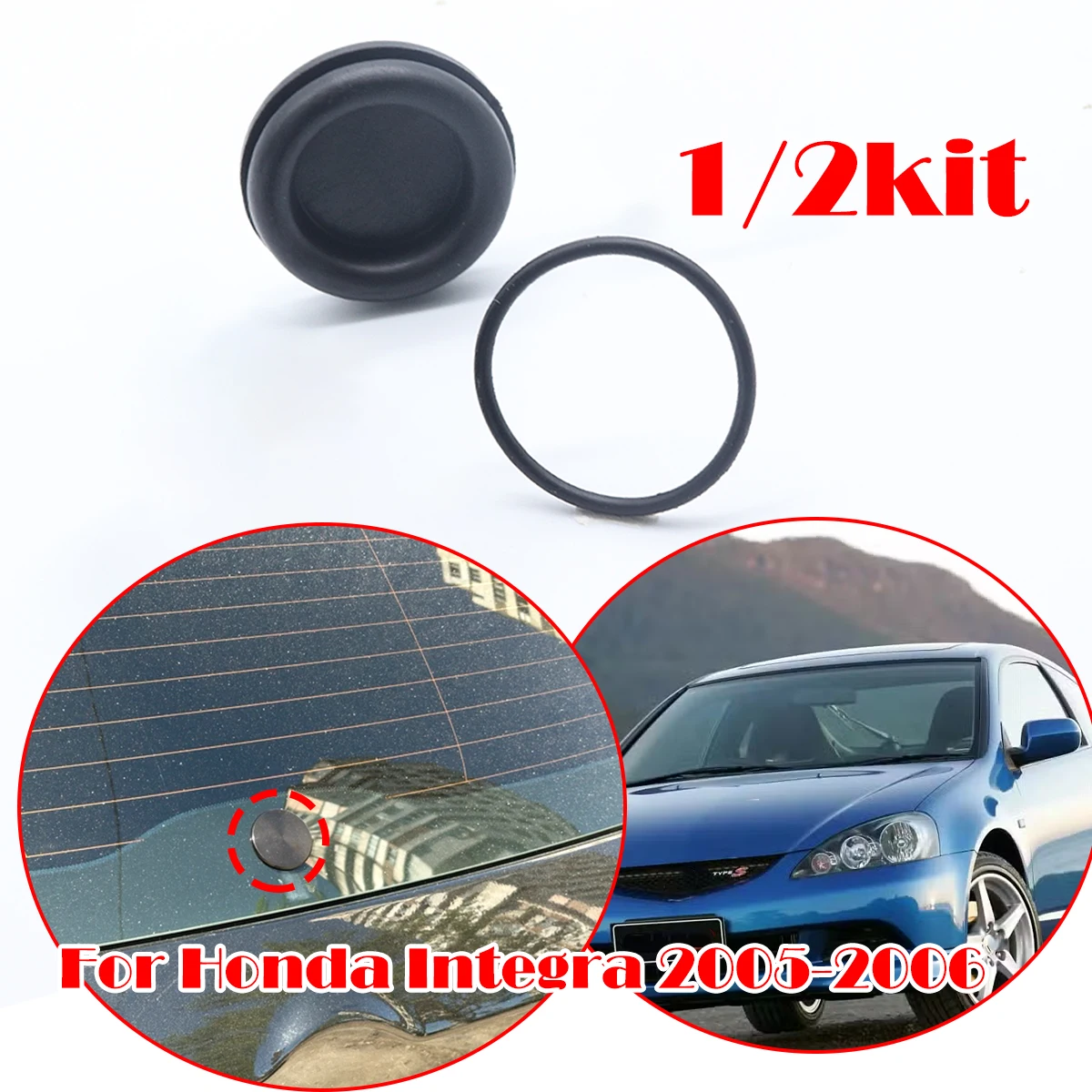 

1/2kit Car Rear Windshield Wiper Blade Arm Delete Bung Plug Cap cover For Honda Integra 2005-2006 BMW 1 Series E81 E87 replace