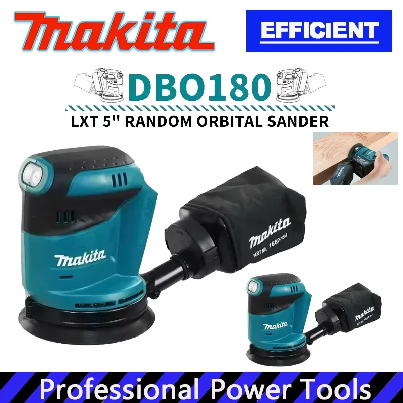 

Makita DBO180Z Brushless Cordless Rechargeable Disc Random Orbital Sander 18V Woodworking Sanding Putty Polishing Bare Tool