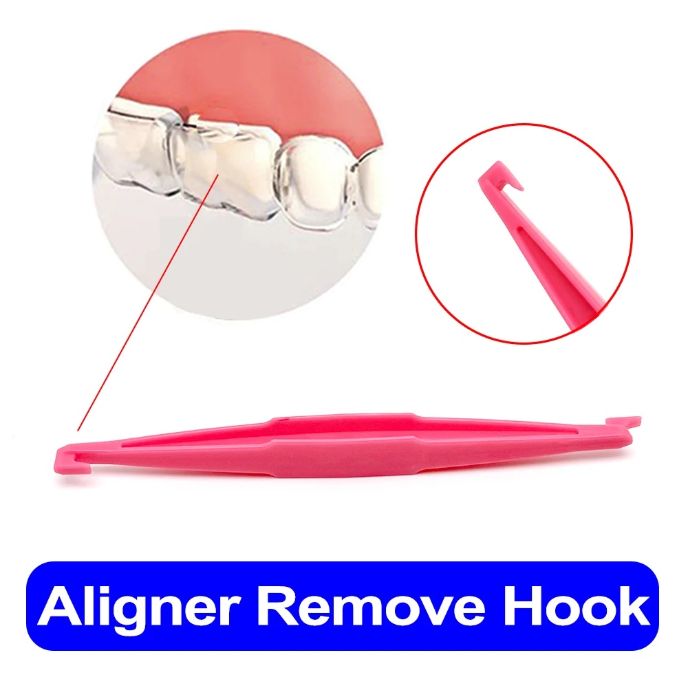 Dental Braces Extractor Orthodontic Aligner Removal Tool Nice Invisible Removable Braces Clear Remove Plastic Hook