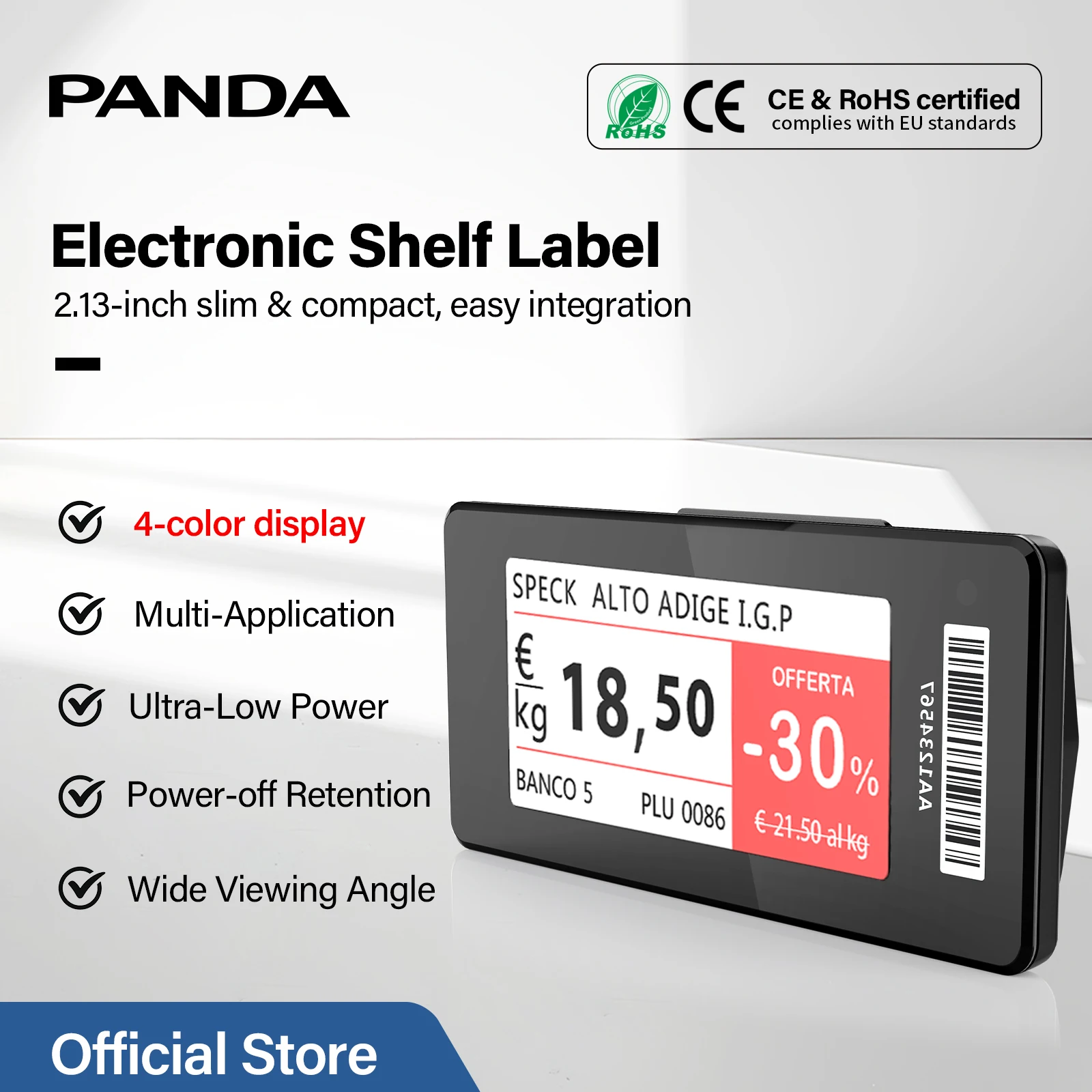 panda-213-inch-electronic-shelf-label-e-ink-esl-digital-price-tag-e-paper-display-with-app-gateway-control-wireless-supermarket