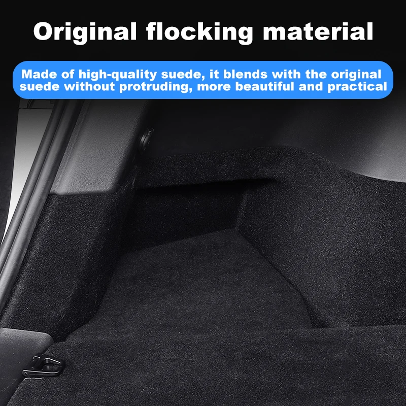 Rear Trunk Organizer with Lids Side Storage Box For Tesla Model Y 2021 2022 Waterproof Odorless Garbage Bins Car Accessories