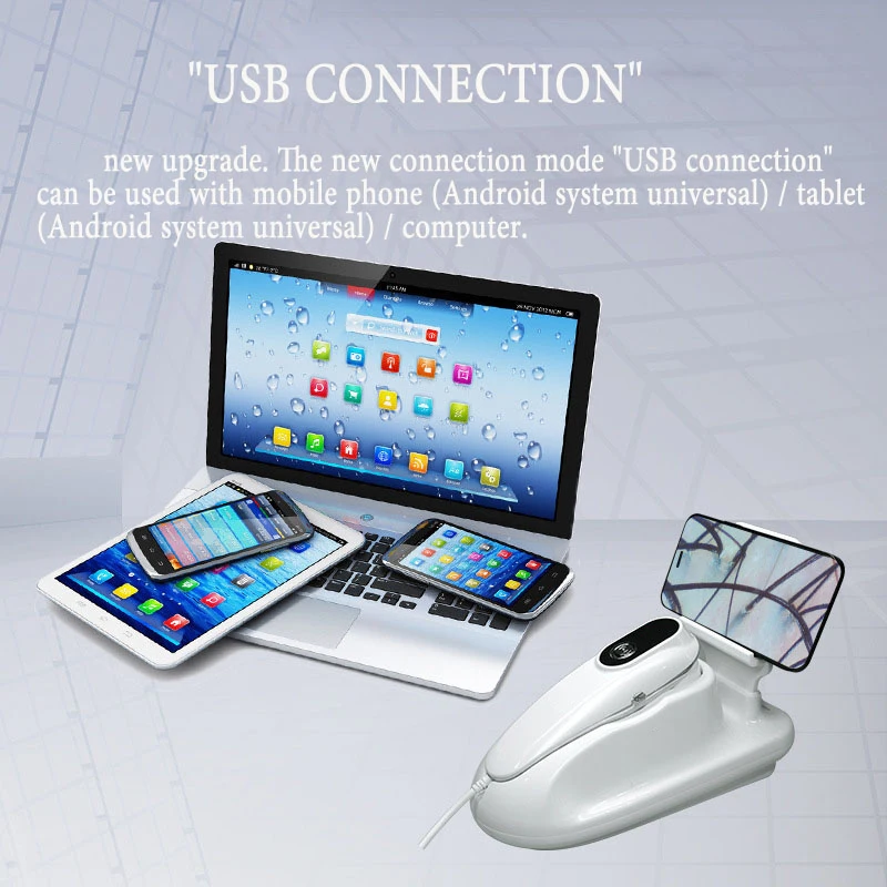 Upgrade 50x/200x Skin Analyzer Usb Scalp Detector Microscope for Hair Follicle Testing Smart Digital Magnifier