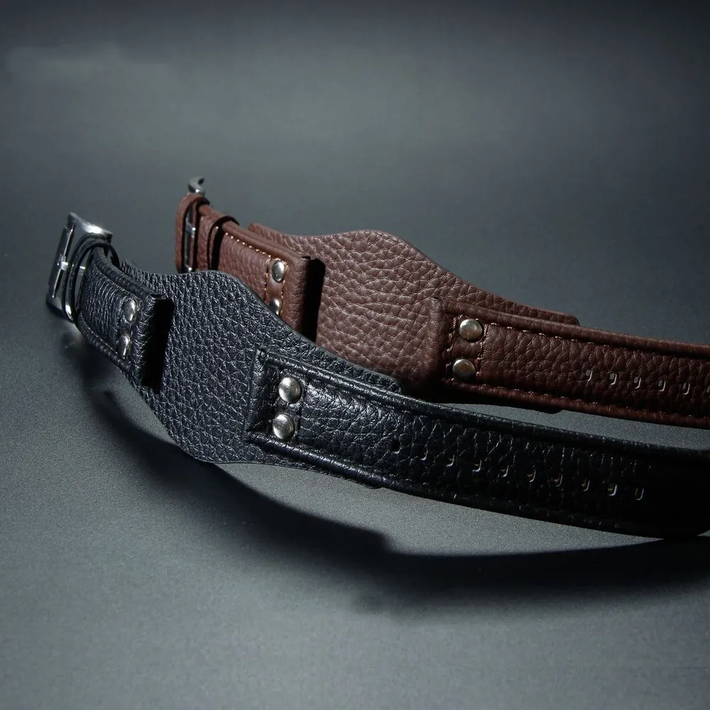 20mm 22mm Leather watch strap for Fossil CH2564 CH2565 CH2891 CH3051 FS4813 ME3102 AM4535 AM4486 AM4532 Men Rivet Watch Band