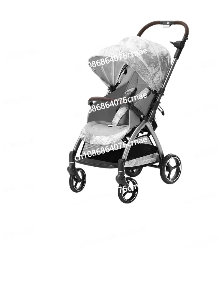 Child Stroller Can Sit and Lie Down Two-way Light High Landscape Stroller Safety Compartment