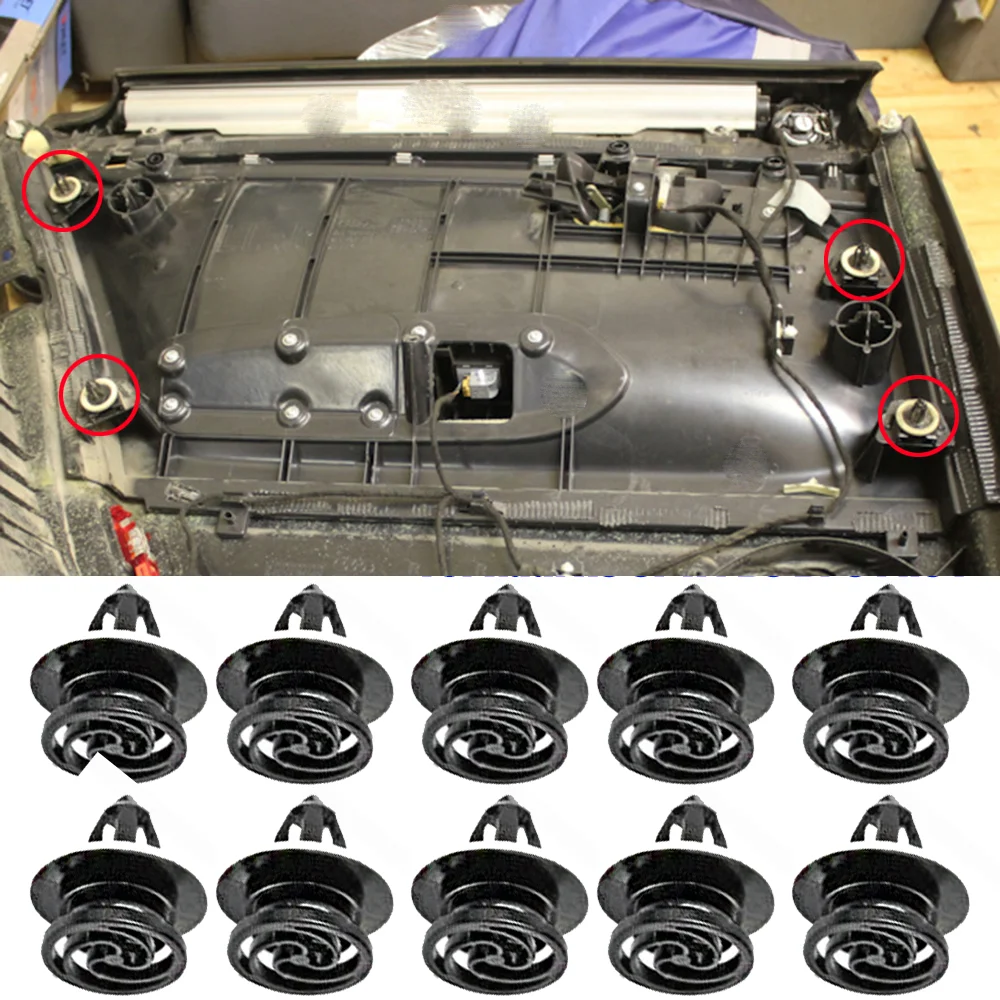 10 szt. Zabezpieczenie na drzwi samochodu mocowanie wnętrza z przodu zacisk do formowania akcesoria do Audi A6 C6/4F 2004 2005 2006 - 2011