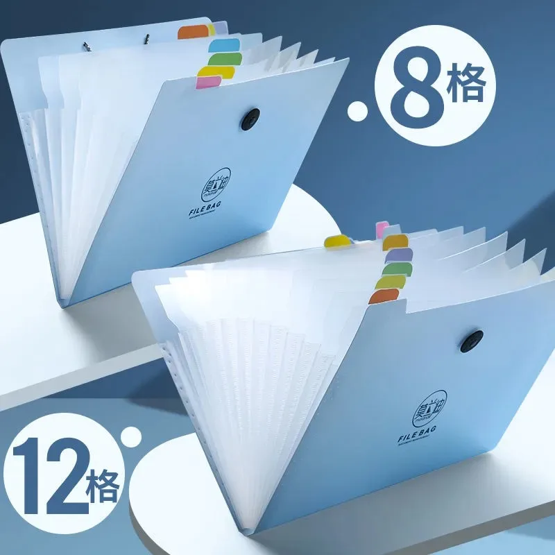 Small Expanding File Folder With 12 Pockets Receipt Organizer Folder Accordion Folder Office Document  PP Wallet Case Waterproo