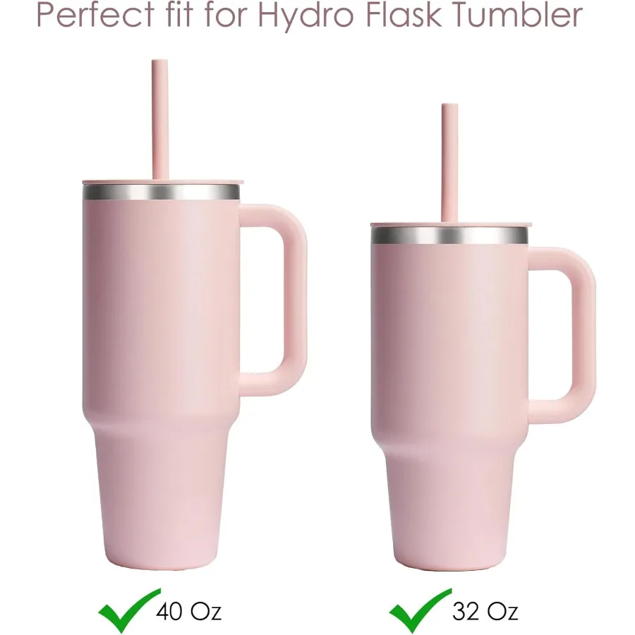 5 قطع من أغطية القش المصنوعة من السيليكون لأكواب بهلوان سعة 32 أونصة و40 أونصة #2