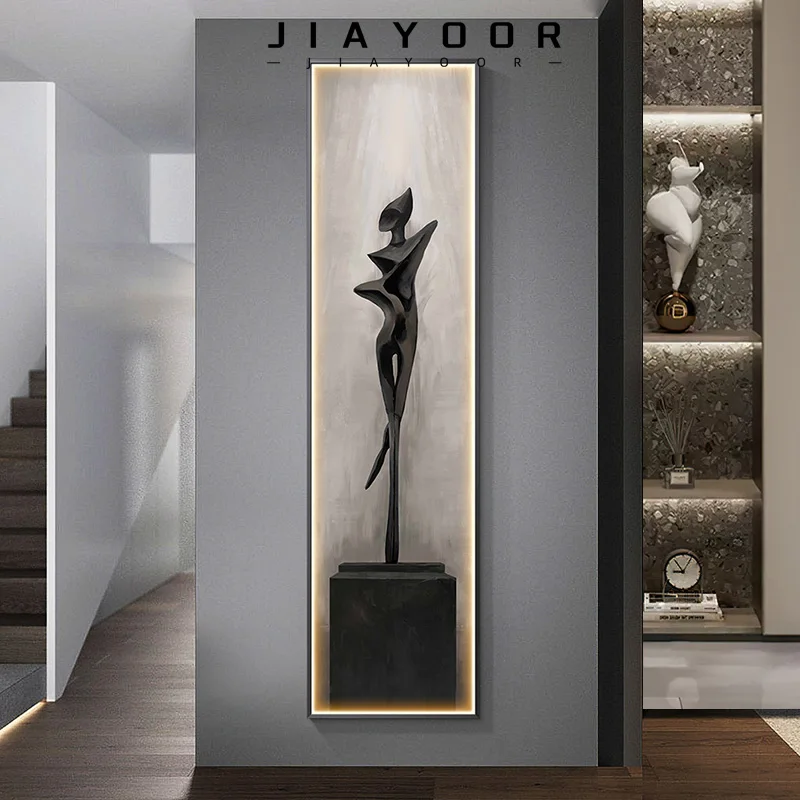 الحديثة مجردة شخصية الفن الديكور LEDWall ضوء شريط طويل غرفة المعيشة غرفة نوم الممر غرفة المعيشة ديكور المنزل الخفيفة #3