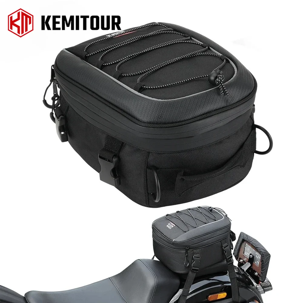 Motorcycle Tail Bag Expandable Rear Seat Travel Luggage Bag Backpack for BMW R1300GS R1250 GS for Honda Rebel 300 500 for Yamaha
