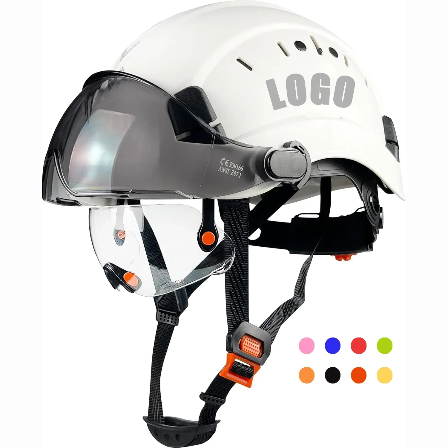 

1/2/5pcs Certified Adjustable Construction Helmet Hot Sale ABS Climbing Hard Hat Work Rescue Breathable Safety Helmet