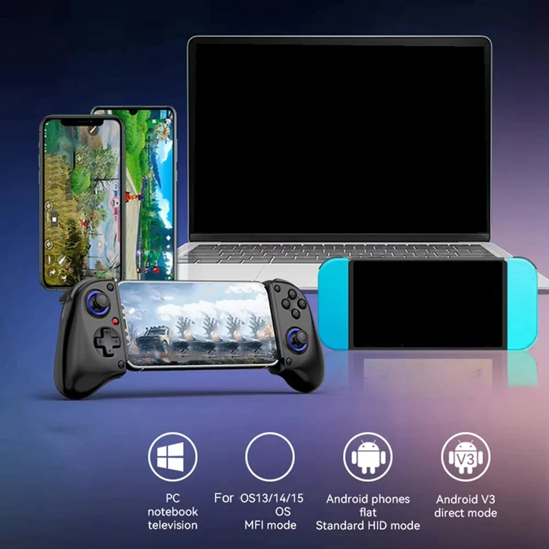 New D11S Extendable Gaming Controller Hall Trigger BT 5.2 With Cooling Fan/Programmable Back Buttons