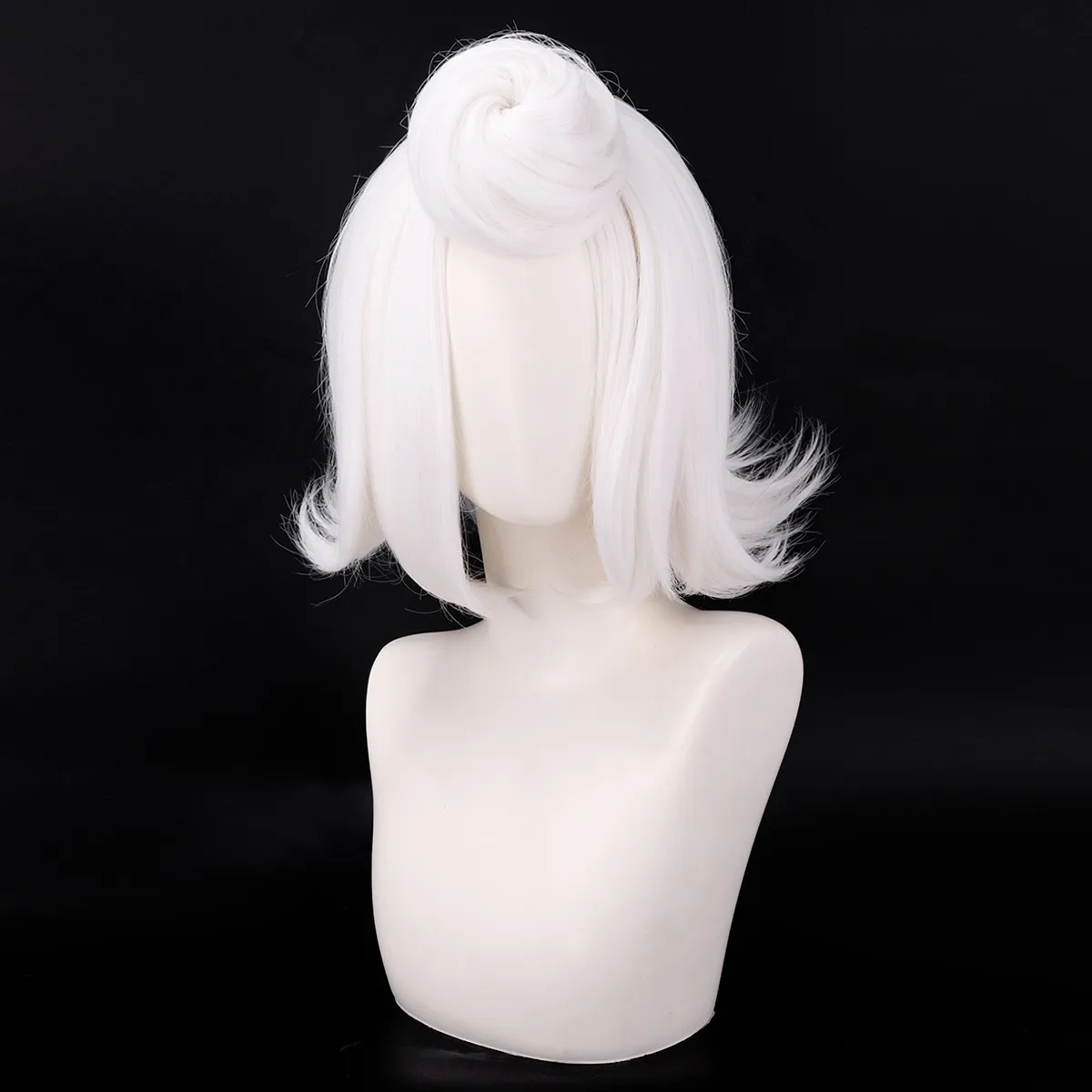 Anime Hazbin Rosie Cos Anime Hotel Rosie Cosplay Wig Short White Heat Resistant Synthetic Hair Women Halloween Role play Wig view 2