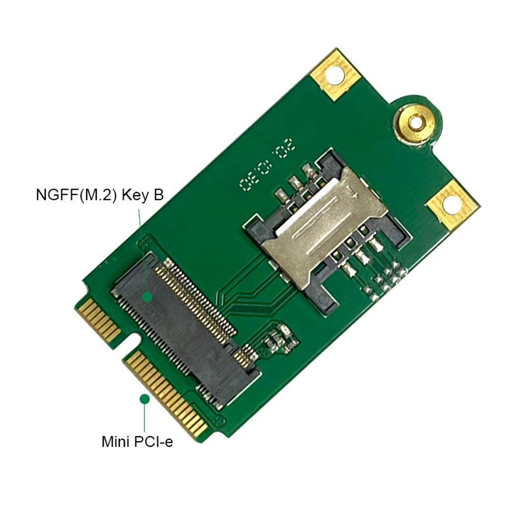 NGFF para Mini Placa Adaptadora Pci-E, Slot para Cartão SIM para L860-GL, DW5820E, DW5816E, EM7455, 4G, 5G, M.2 para Pci-E