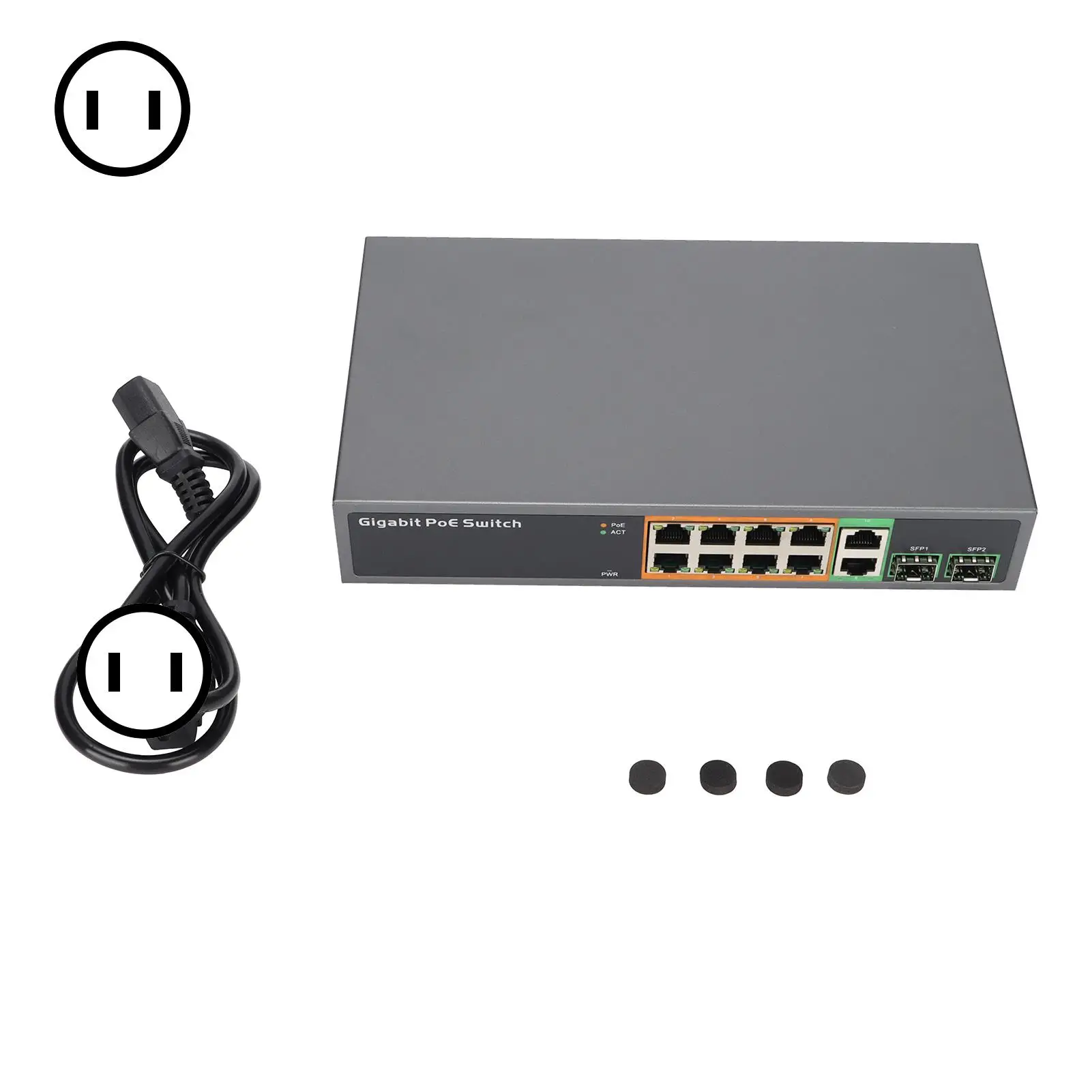 Full Gigabit POE Switch RJ45 IEEE 802.3af/at – Ideal for office & for home Network Solutions