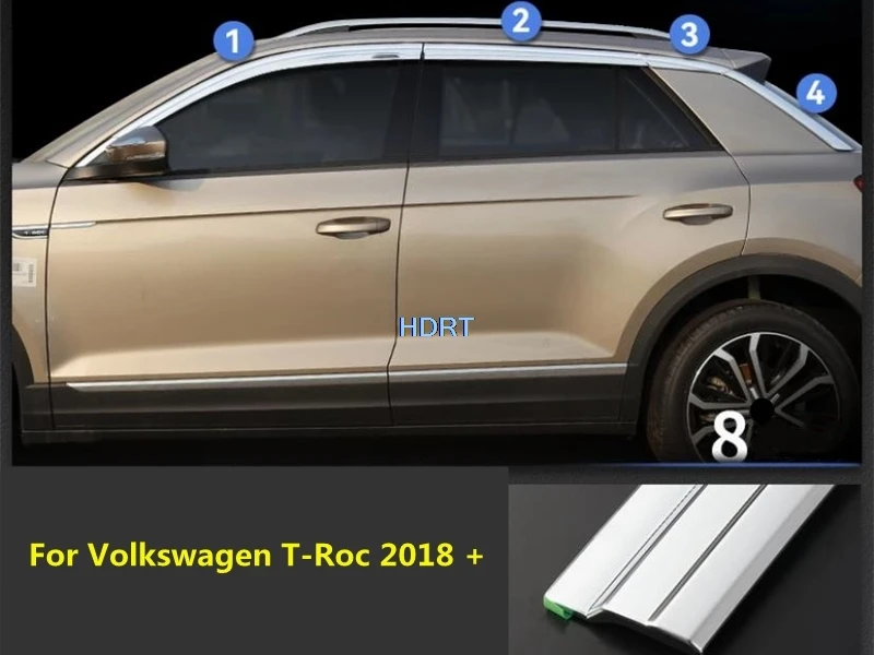 Car Styling Window Door Visor Weather Shield Wind Deflector Sun Rain Shade Awning Shelter For Volkswagen T-Roc VW T Roc 2018 +