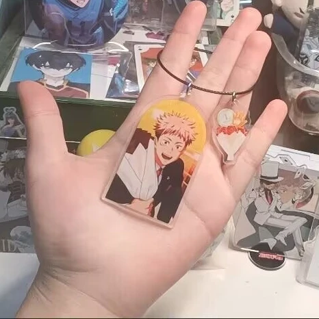 새로운 "Jujutsu Kaisen", "Satoru Gojo", "Yuji Itadori" 아크릴 키체인과 고급스러운 백팩 펜던트
