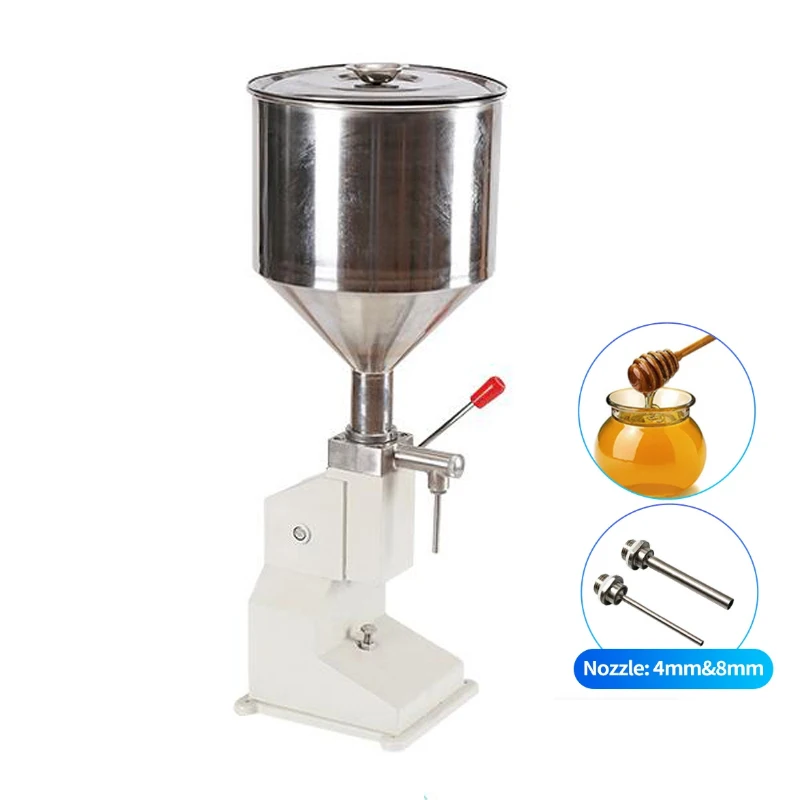 5-50ml Manual Pneumatic Liquid Paste Filler Nail Polish Shampoo Cosmetic Oil Filling Machine