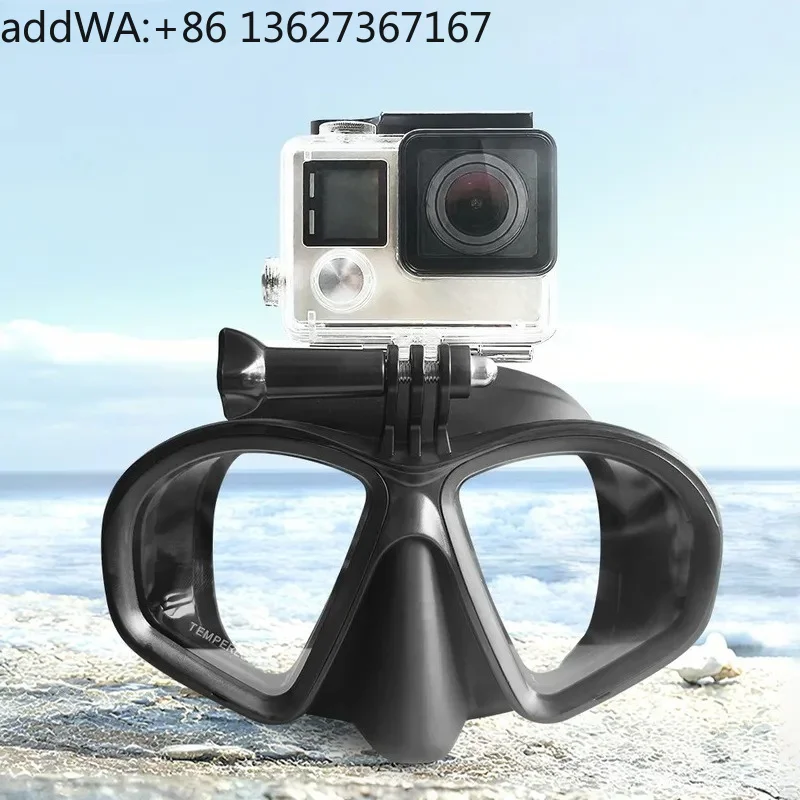 Diving goggles with sports camera holder Diving mask Snorkeling swimming equipment Free diving special high definition mask