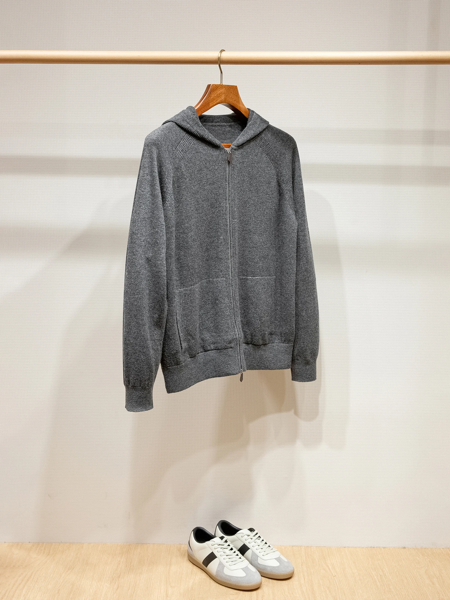 

Men's Knitted Zipper Hat Sweater 00 Wool Original Version 2400 LP Edition Fine Gauge Youth Commute Long Sve Hoodie