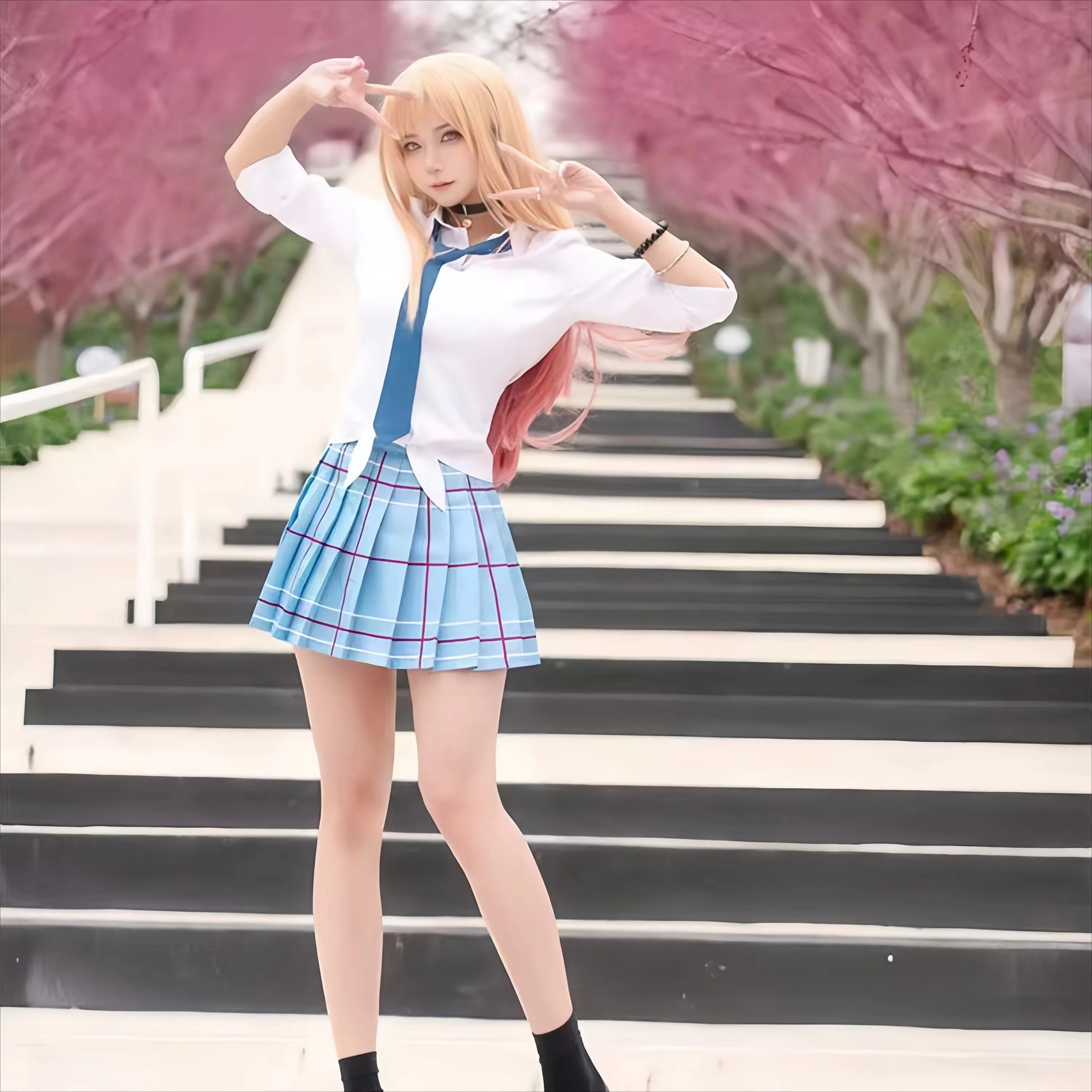 Kitagawa Marin Cosplay Anime Kitagawa Marin Cosplay Costume Dress School Uniform Wig Suit Plus Size Women view 6