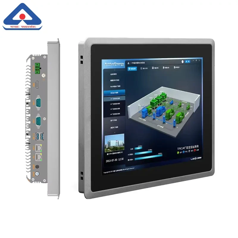 Touch Screen Industrial Computer All In One Pc Full Aluminum 10.4 12 15 17 19 Inch IP65 Fanless 3558U HMI Industrial Panel Pc