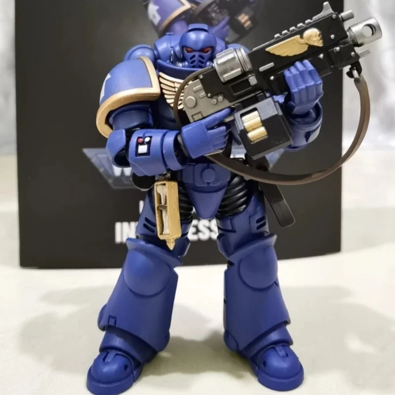 Joy Toy Warhammer 40k Ultramarines Intercessors Action Figure 1/18 Scale Warhammer Space Marine Room Decoration Kids Toys Gifts