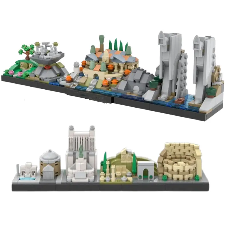 MOC-74761 65023 Creatieve Moderne Stad Architectuur Kleine Deeltjes Assemblage Bouwstenen Educatief Speelgoed Model Gift Set Ornamen