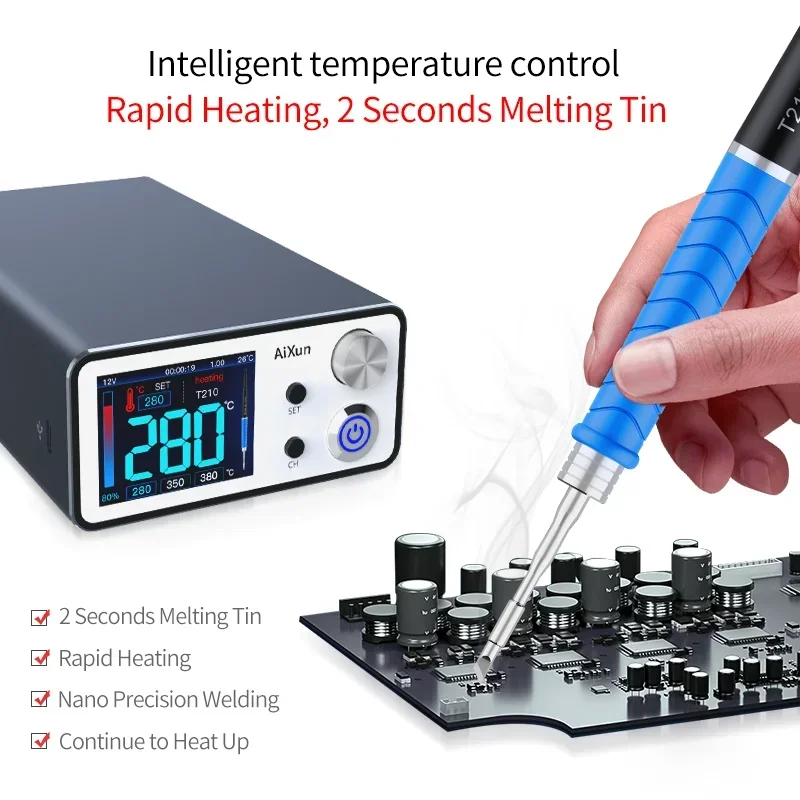 Aixun 200W T3A Smart Soldering Station Supports T12/T245 Handle for Motherboard PCB BGA Welding Repair Soldering Station Tools