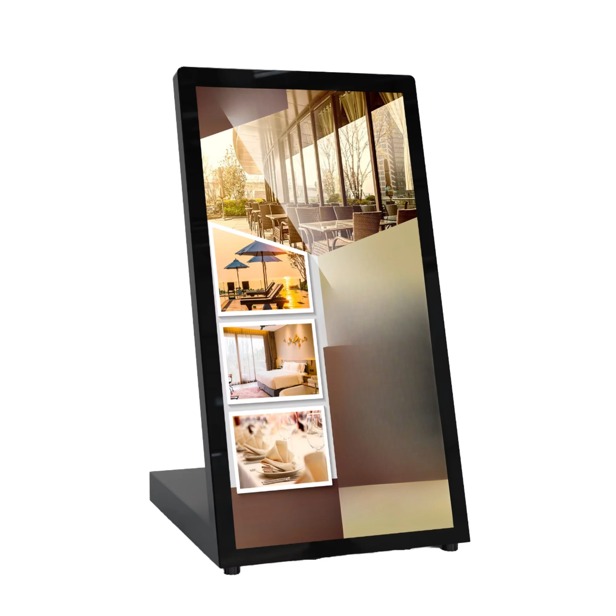 8.8/10 inch portable LG LCD wireless digital signage display stand restaurant hotel SDK floor