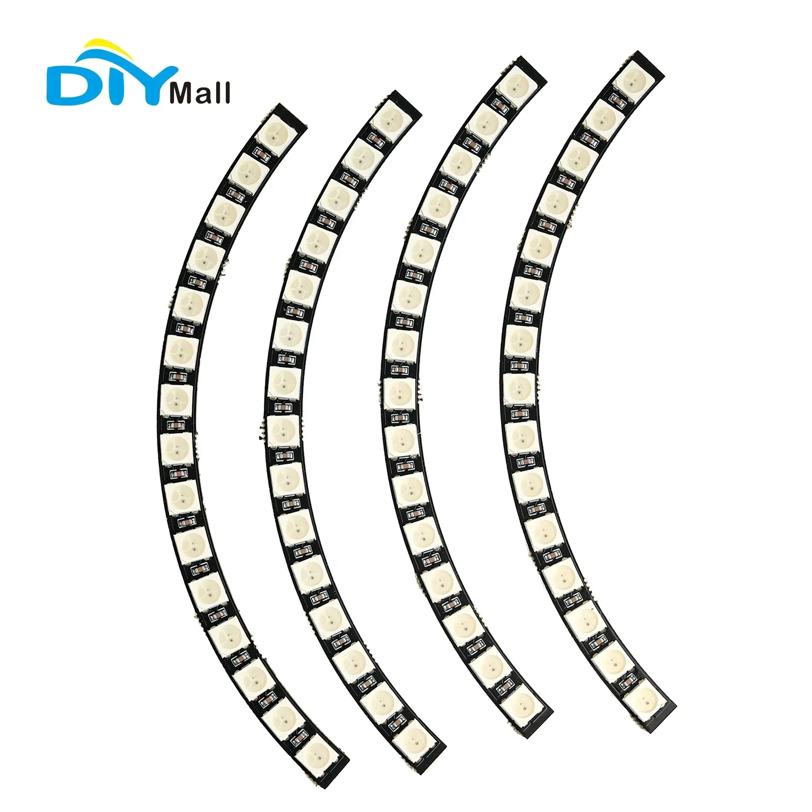 

WS2812B 60-битная круглая светодиодная лампа RGB со встроенными драйверами для Arduino и RPI