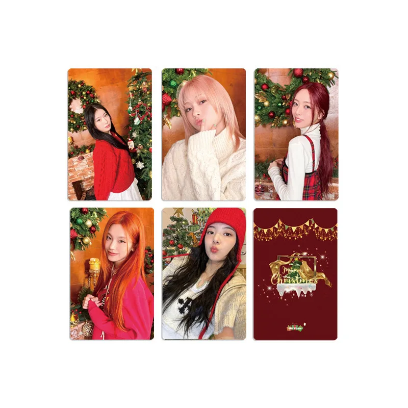 5Pcs/Set ITZY Idol Girl New Christmas Series Card HD Printd Photocards Yeji Lia Ryujin Chaeryeong Yuna Lomo Cards Fans Gifts