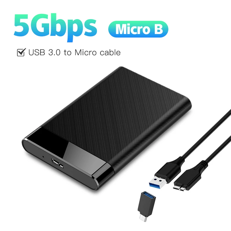 Obudowa USB 3.0 HDD 2,5 "SATA Zewnętrzna obudowa dysku twardego 2,5 cala SSD High Speed Transmission Support Window Mac Android