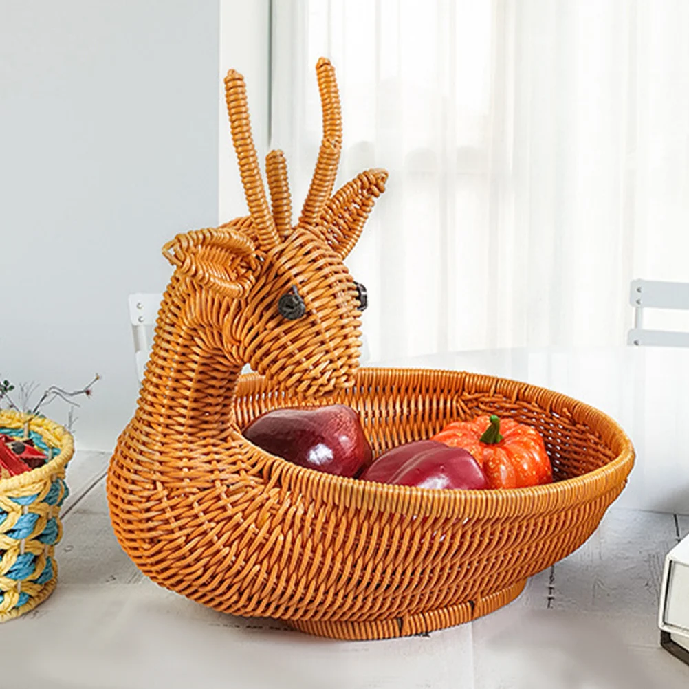 

Reusable Plastic Storage Basket Multifunctional Bread Fruit Snacks Desktop Dessert Basket Desktop Fruit Container