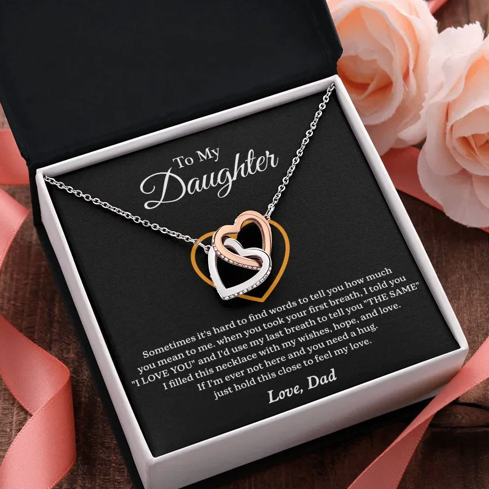 قلادة بدلاية قمر للنساء ، قلادة متشابكة ، هدية عيد الميلاد ، الأب ، الفتاة ، الموضة ، إلى ابنتي ، هدايا من الأب ، دروبشيبينغ ، أسترالية ، جديدة