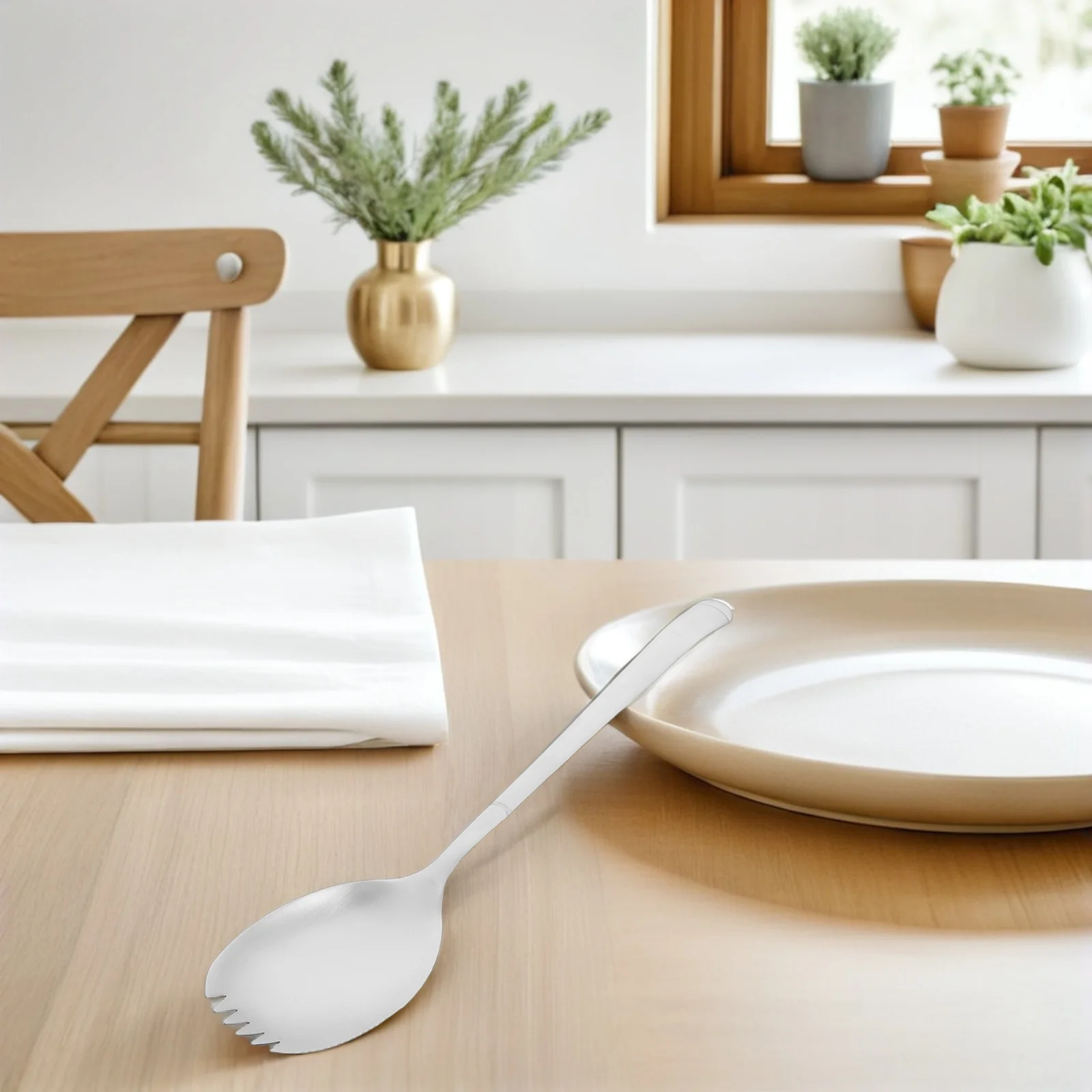 

Сервировочная ложка из нержавеющей стали, вилка, многофункциональная посуда, полированный шведский стол, кухонное серебро