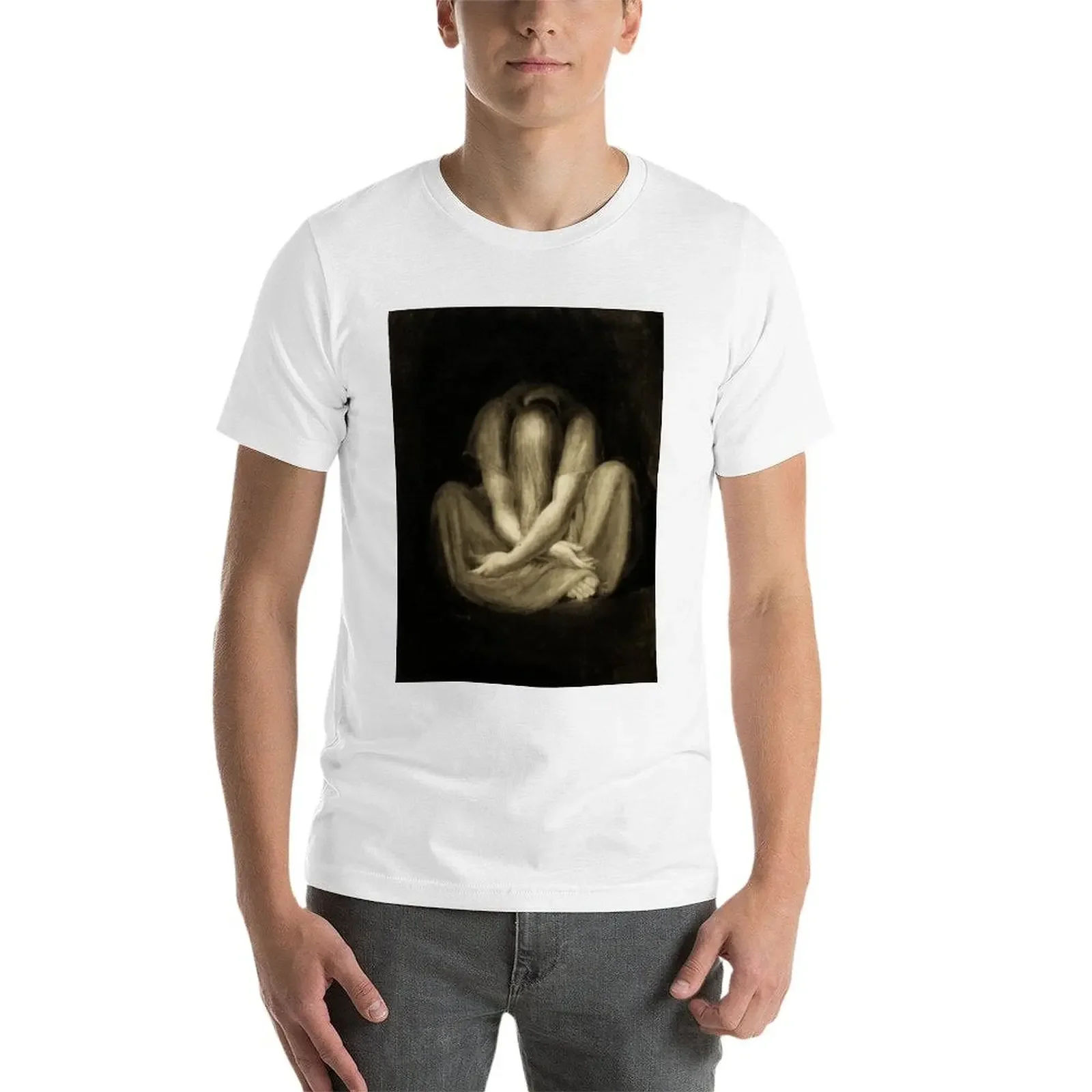 Die Stille-Henry Fuseli T-Shirt Kurzarm T-Shirt Kawaii Kleidung Sommer Top schlichte weiße T-Shirts Männer